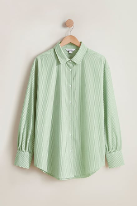 Long Sleeve Stripe Poplin Shirt