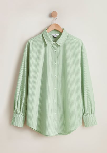 Long Sleeve Stripe Poplin Shirt
