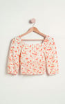 Floral Bardot Smocked Crop Top