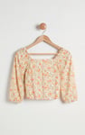 Floral Bardot Smocked Crop Top