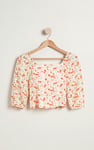 Floral Bardot Smocked Crop Top