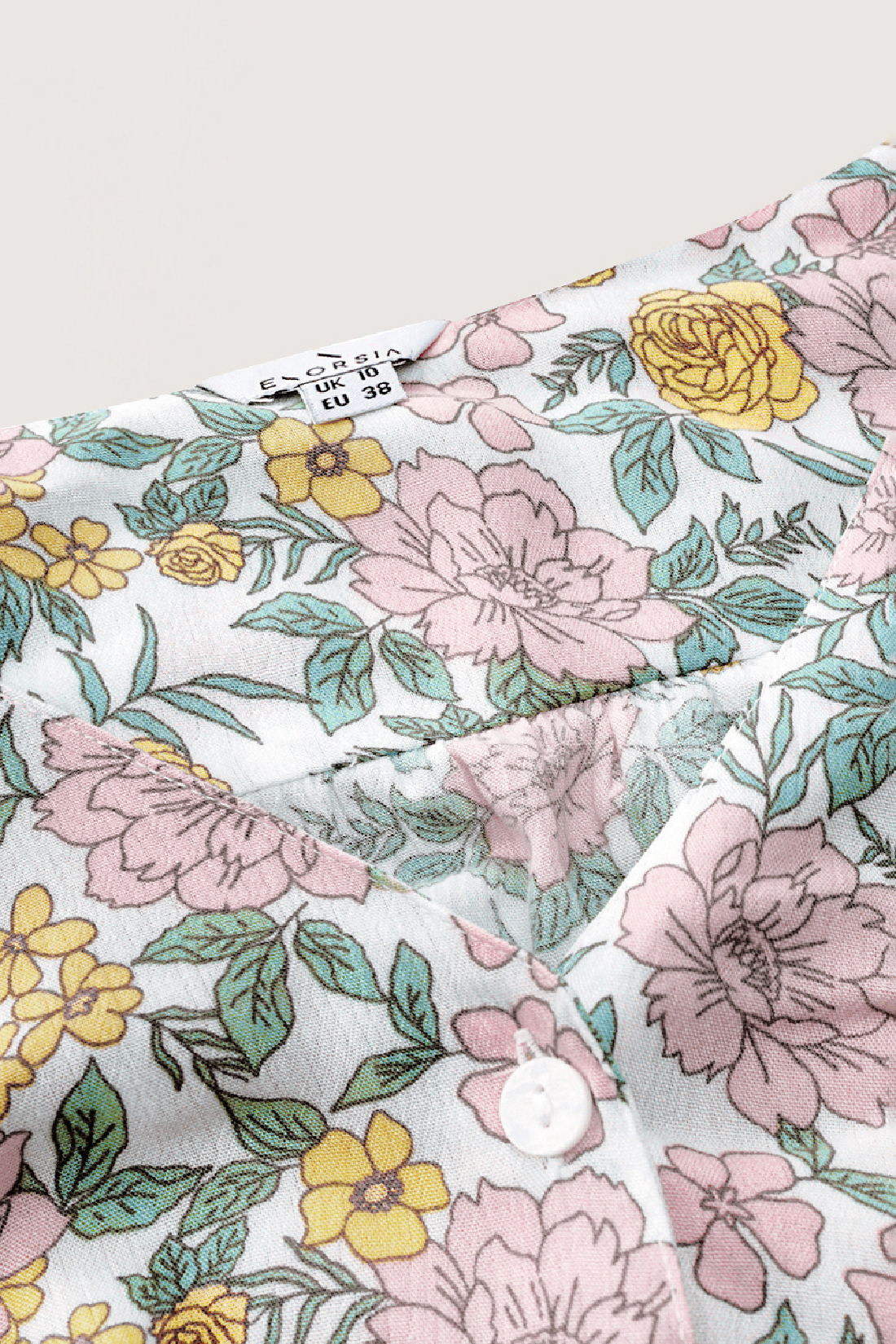 Printed Flute Sleeve Blouse