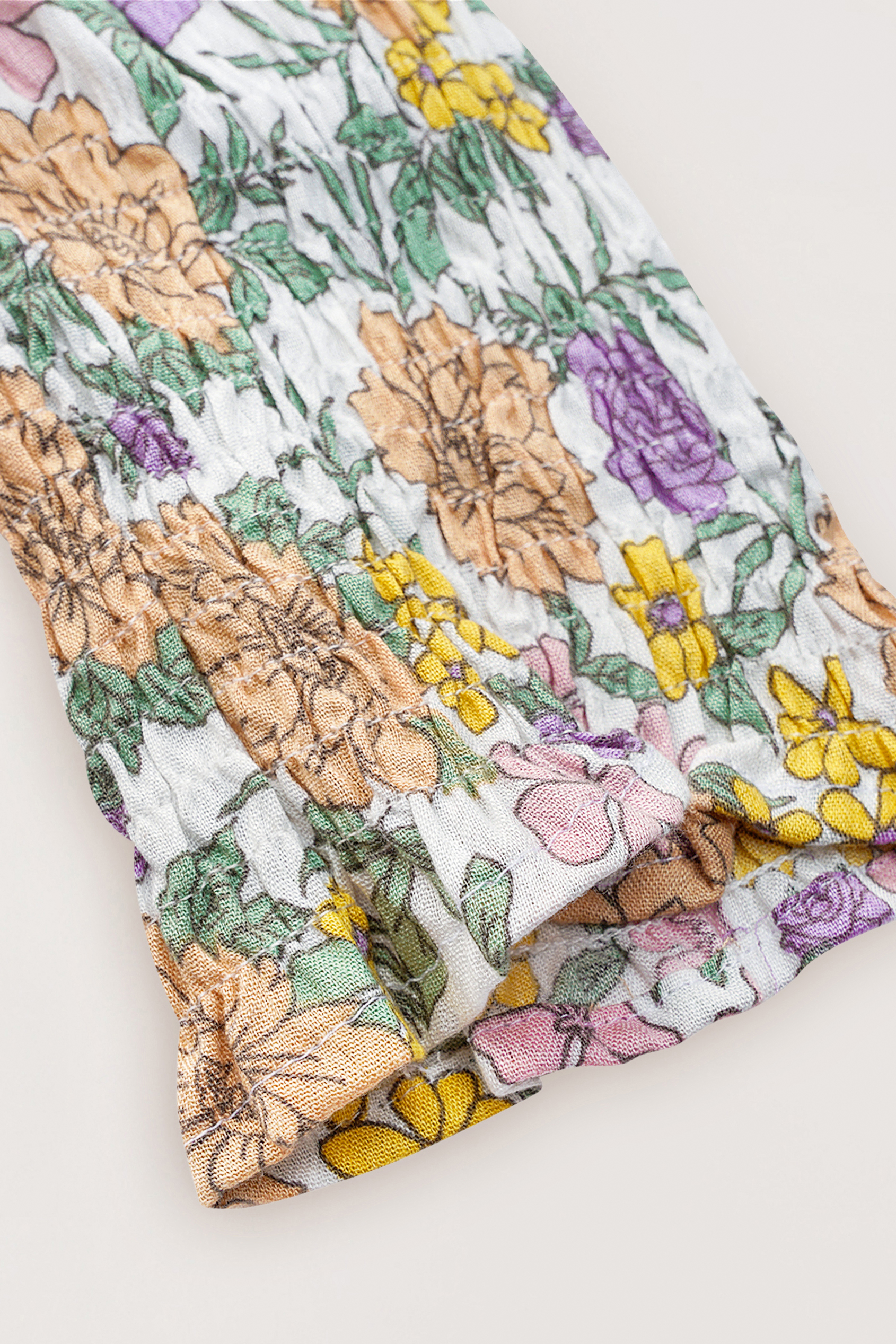 Printed Flute Sleeve Blouse