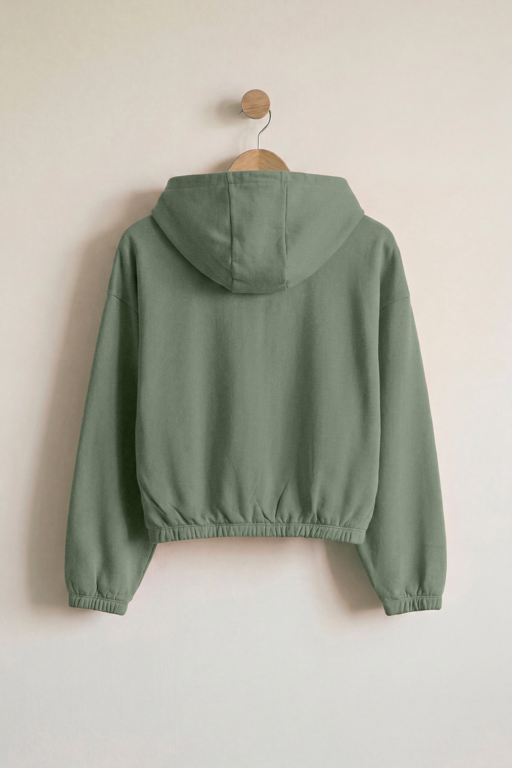 Jersey Hoodie With Elastic Waistband