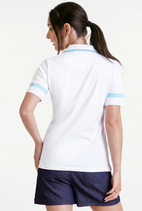 Sky Cornelia stripe  Short Sleeve Polo Shirt