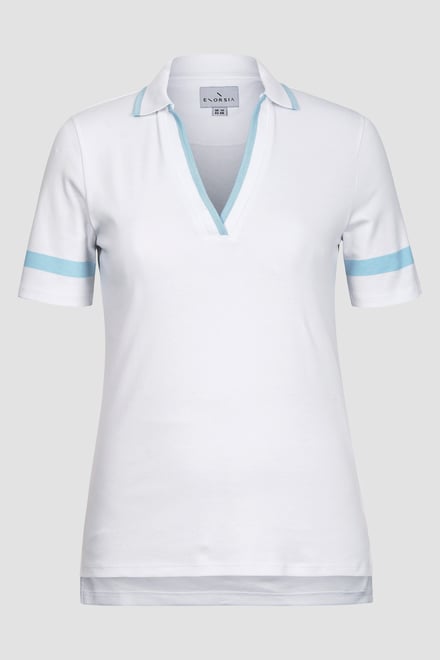 Cornelia stripe  Short Sleeve Polo Shirt