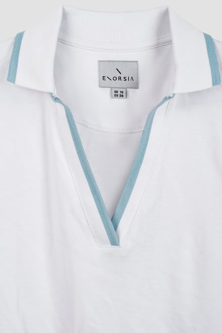 Cornelia stripe  Short Sleeve Polo Shirt