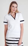 Cornelia stripe  Short Sleeve Polo Shirt