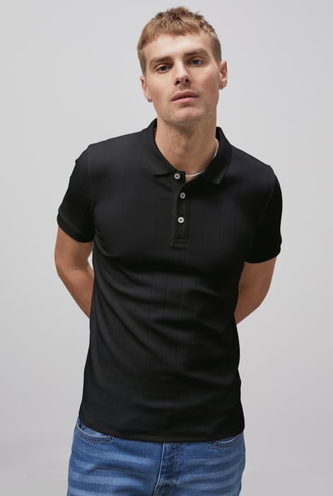 Cream Enorsia Muscle Ribbed Polo Shirt