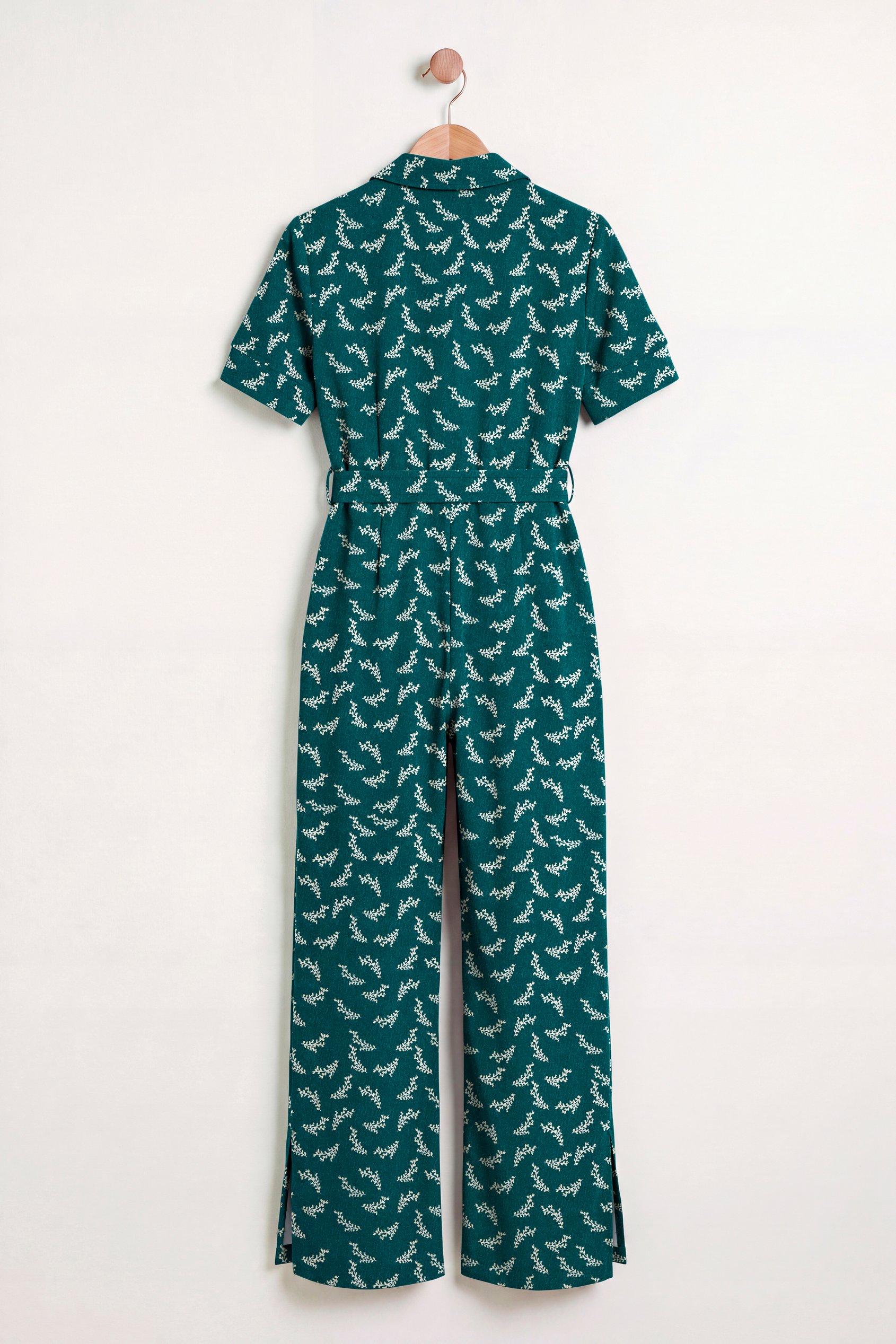 Womens Zip Through Wide Leg Jumpsuit