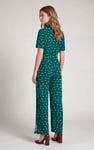 Womens Zip Through Wide Leg Jumpsuit
