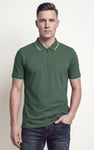 Regular Fit Tipped Quarter Zip Polo Shirt