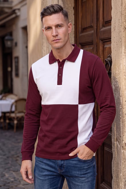 Colourblock Polo Shirt
