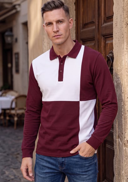 Colourblock Polo Shirt