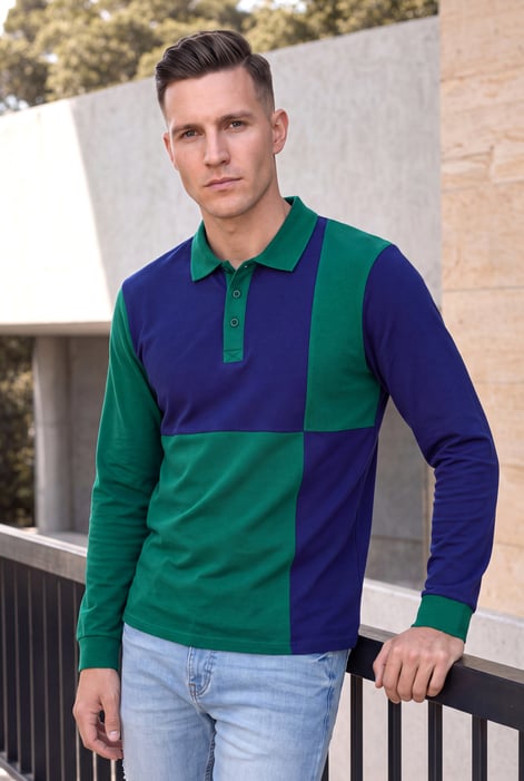 Colourblock Polo Shirt