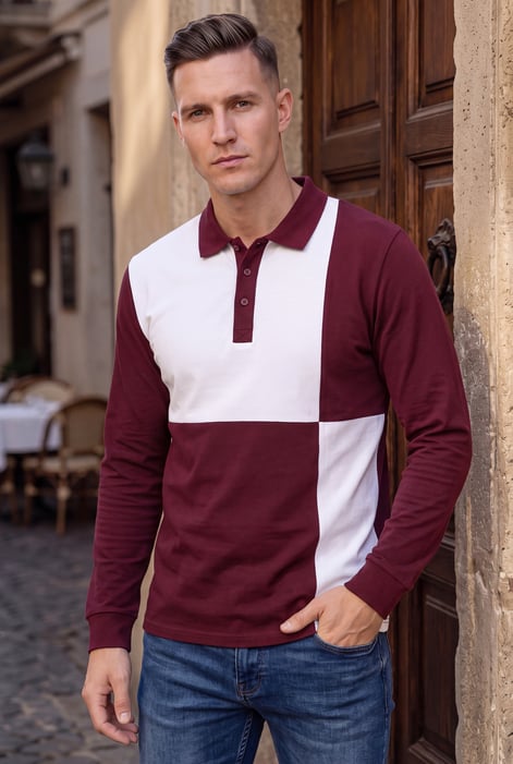Colourblock Polo Shirt