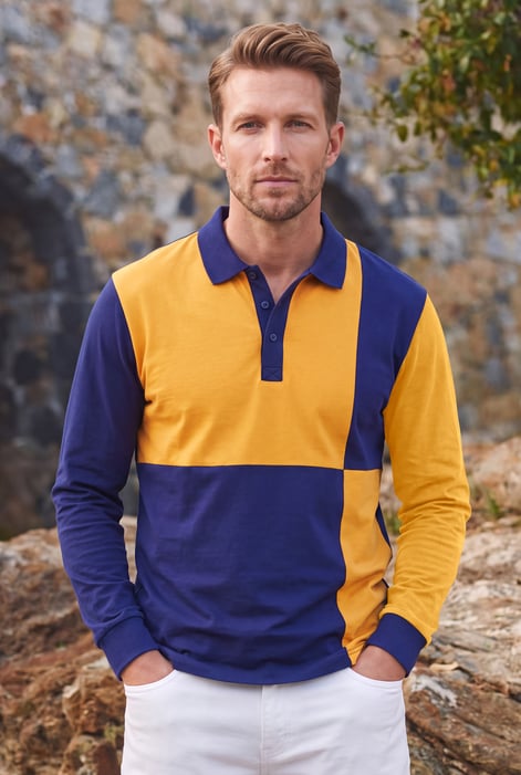Colourblock Polo Shirt