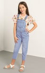 Girls 5 Pockets Denim Dungarees(2/3yrs-8/9yrs)
