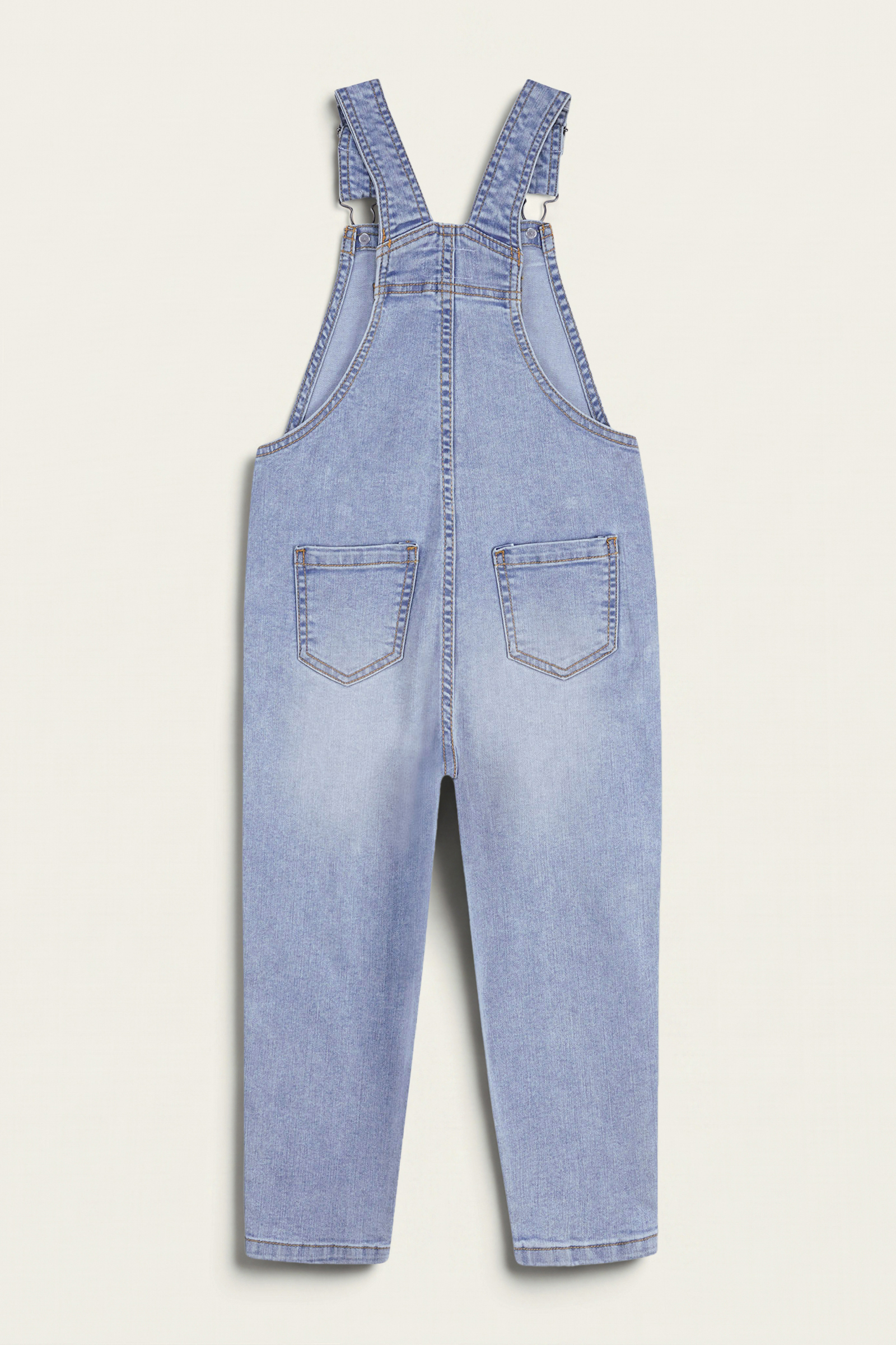 Girls 5 Pockets Denim Dungarees(2/3yrs-8/9yrs)