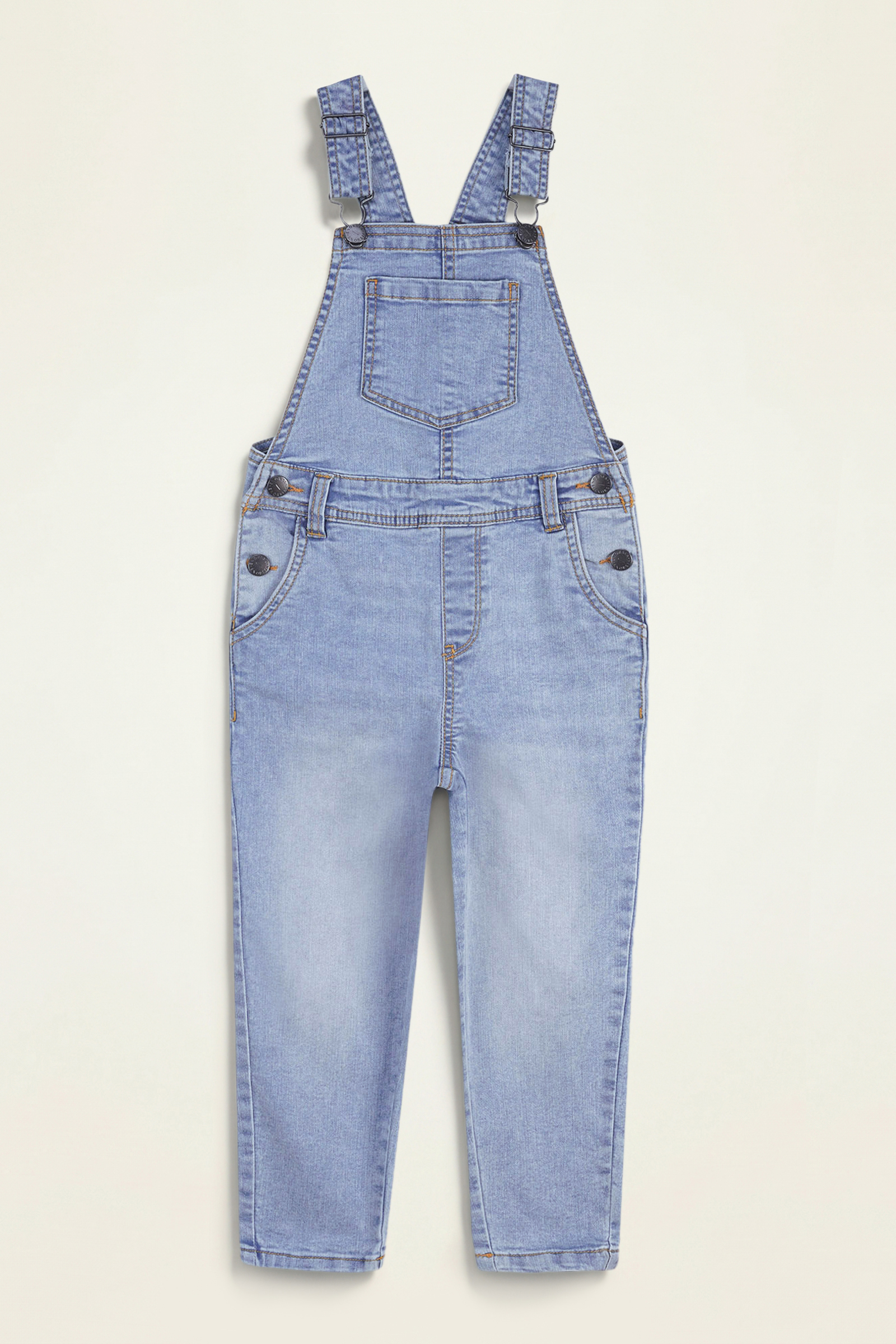 Girls 5 Pockets Denim Dungarees(2/3yrs-8/9yrs)