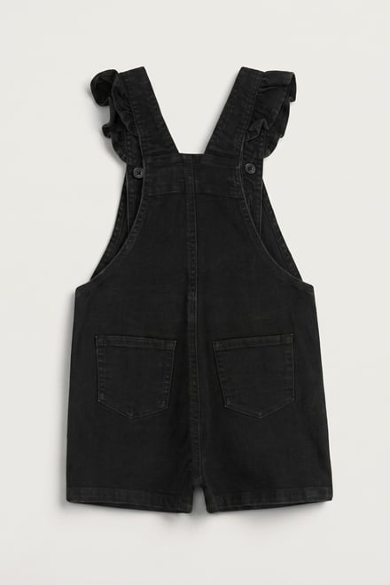 Girls Denim Ruffle Sleeve Short Dungarees(2/3yrs-8/9yrs)