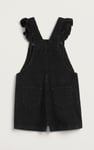 Girls Denim Ruffle Sleeve Short Dungarees(2/3yrs-8/9yrs)
