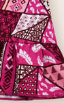Geometric Print Frill Hem Mini Dress