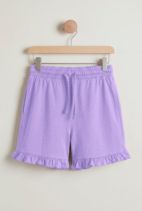 Women's Essential Shorts with Frill Hem