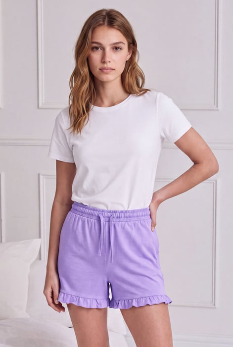 Women's Essential Shorts with Frill Hem