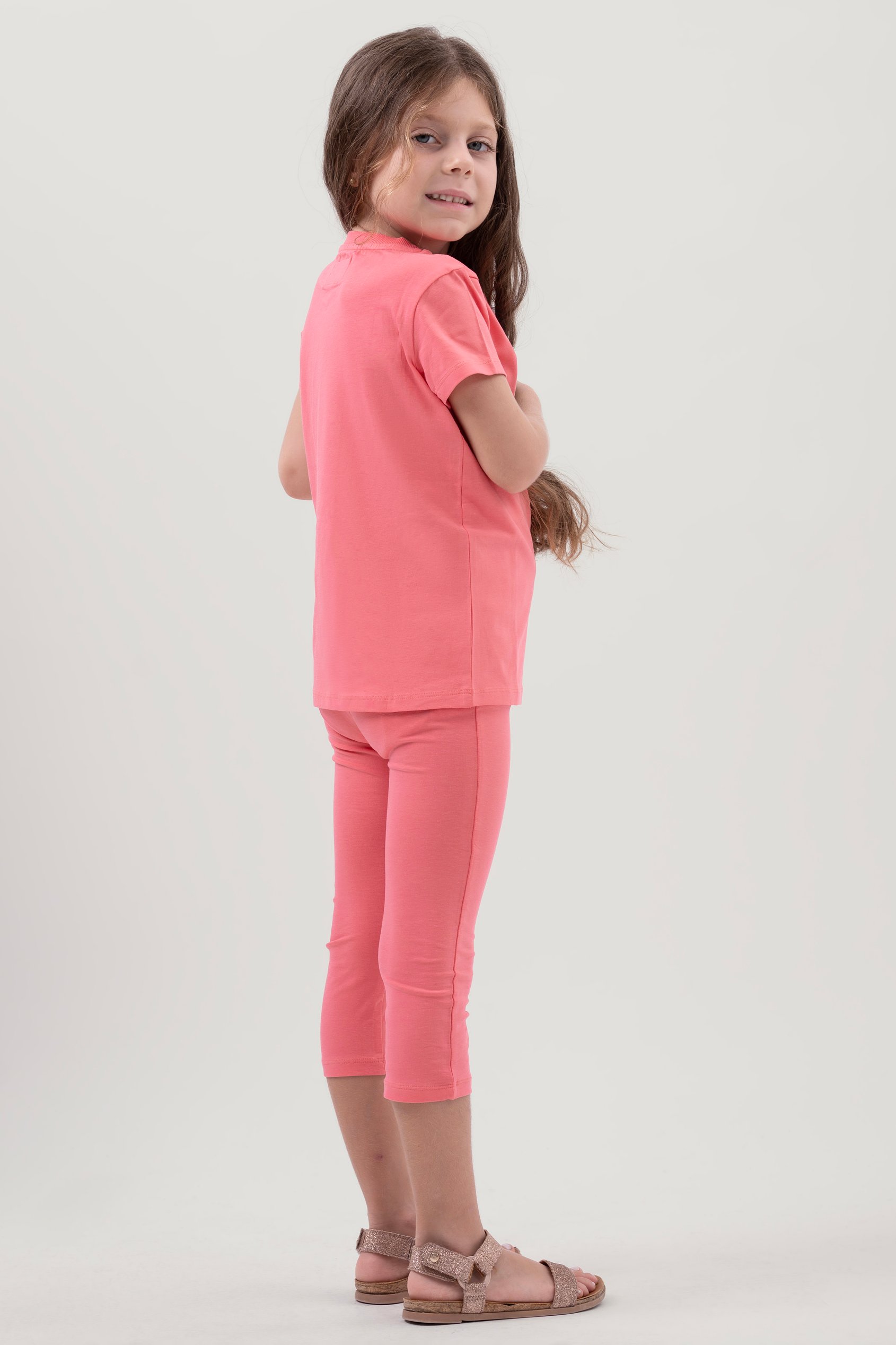Girls Printed T-Shirt & Cropped Legging Set