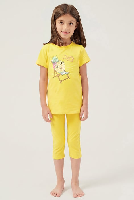 Girls Printed T-Shirt & Cropped Legging Set