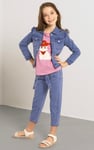 Girls Frill Shoulder Denim Jacket (2/3yrs-8/9yrs)