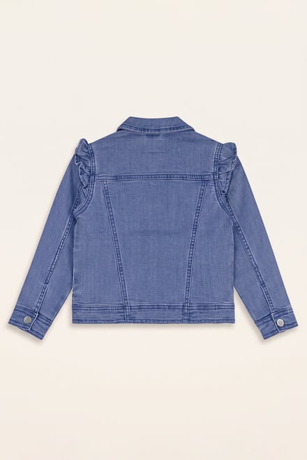 Girls Frill Shoulder Denim Jacket (2/3yrs-8/9yrs)