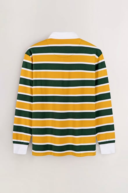 Men's Striped Long Sleeve  Polo Shirt