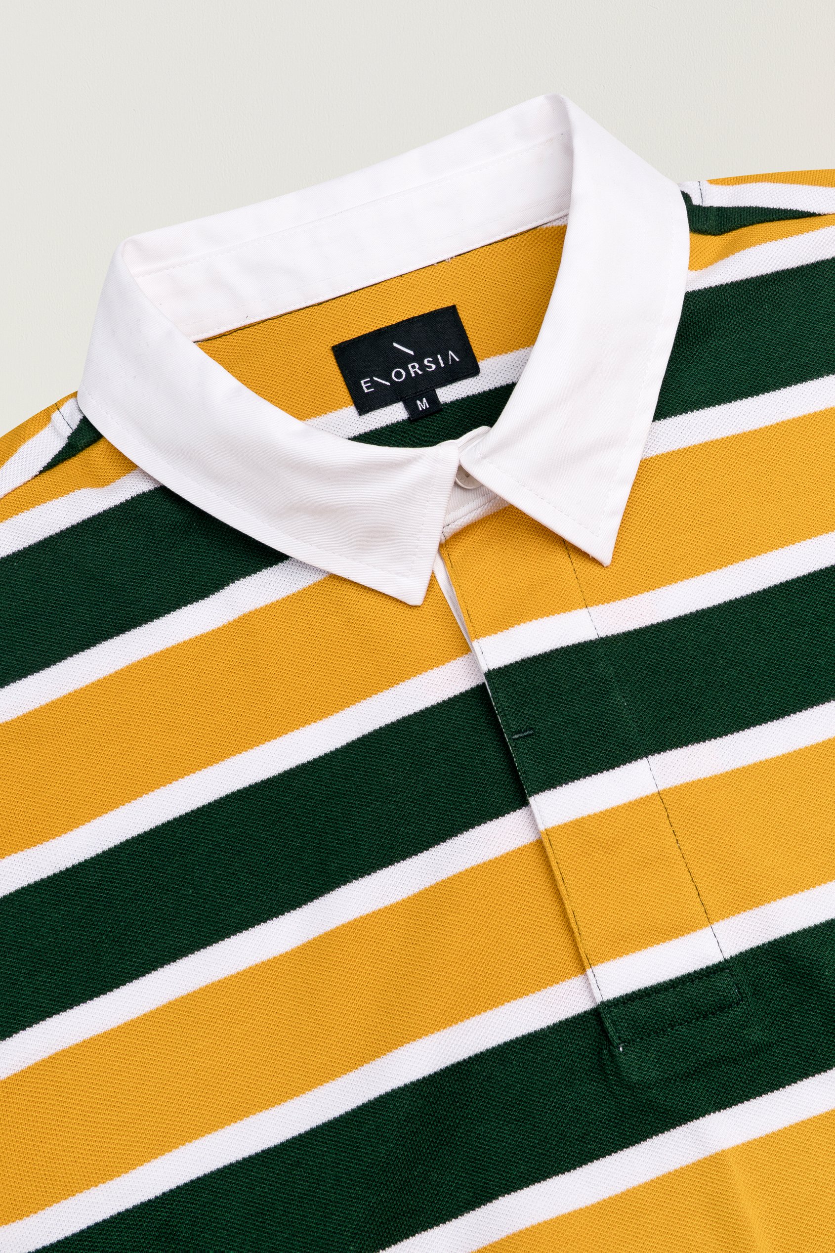 Men's Striped Long Sleeve  Polo Shirt