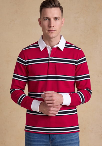 Men's Long Sleeve  Polo Shirt