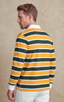 Men's Striped Long Sleeve  Polo Shirt