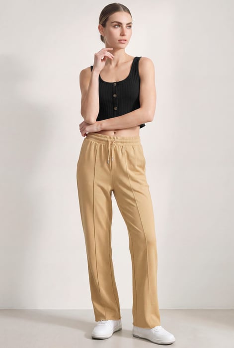 Pin Tuck Jersey Trousers