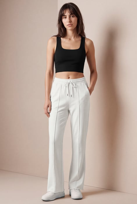 Pin Tuck Jersey Trousers