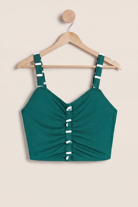 Striped Flare pant with Strappy Top Set