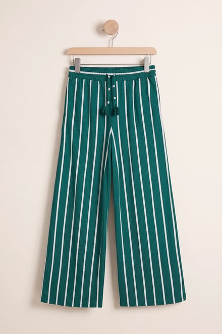 Striped Flare pant with Strappy Top Set