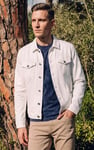 Men's Classic White Denim Jacket