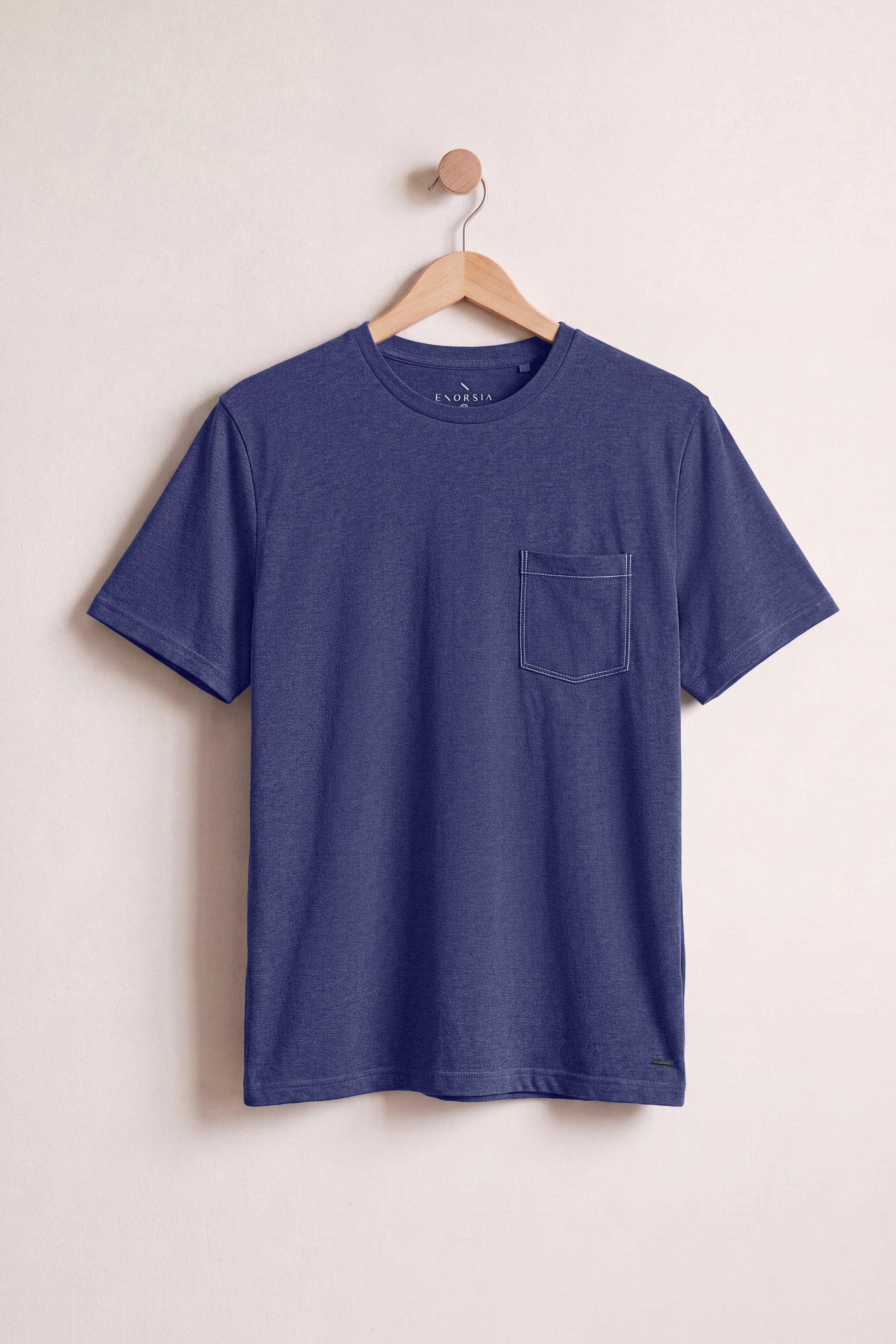 Enorsia Men's Navy Front Pocket Short Sleeve T-Shirt - Uk Xxl