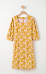 Floral Square Neck Midi Dress
