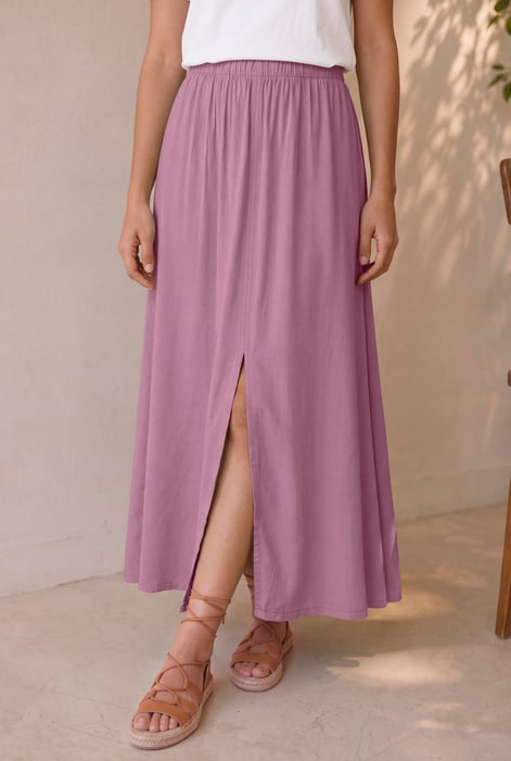 A-Line Front Slit Maxi Skirt