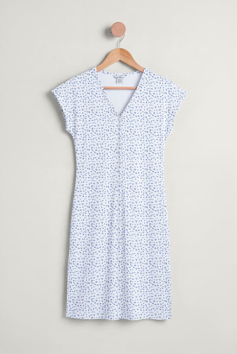 Women's Ditsy Floral Printed Ribbed Nightdress