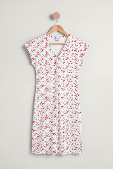 Women's Ditsy Floral Printed Ribbed Nightdress