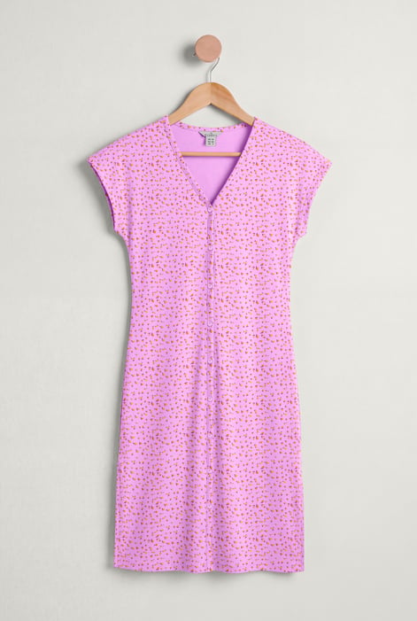 Women's Ditsy Floral Printed Ribbed Nightdress