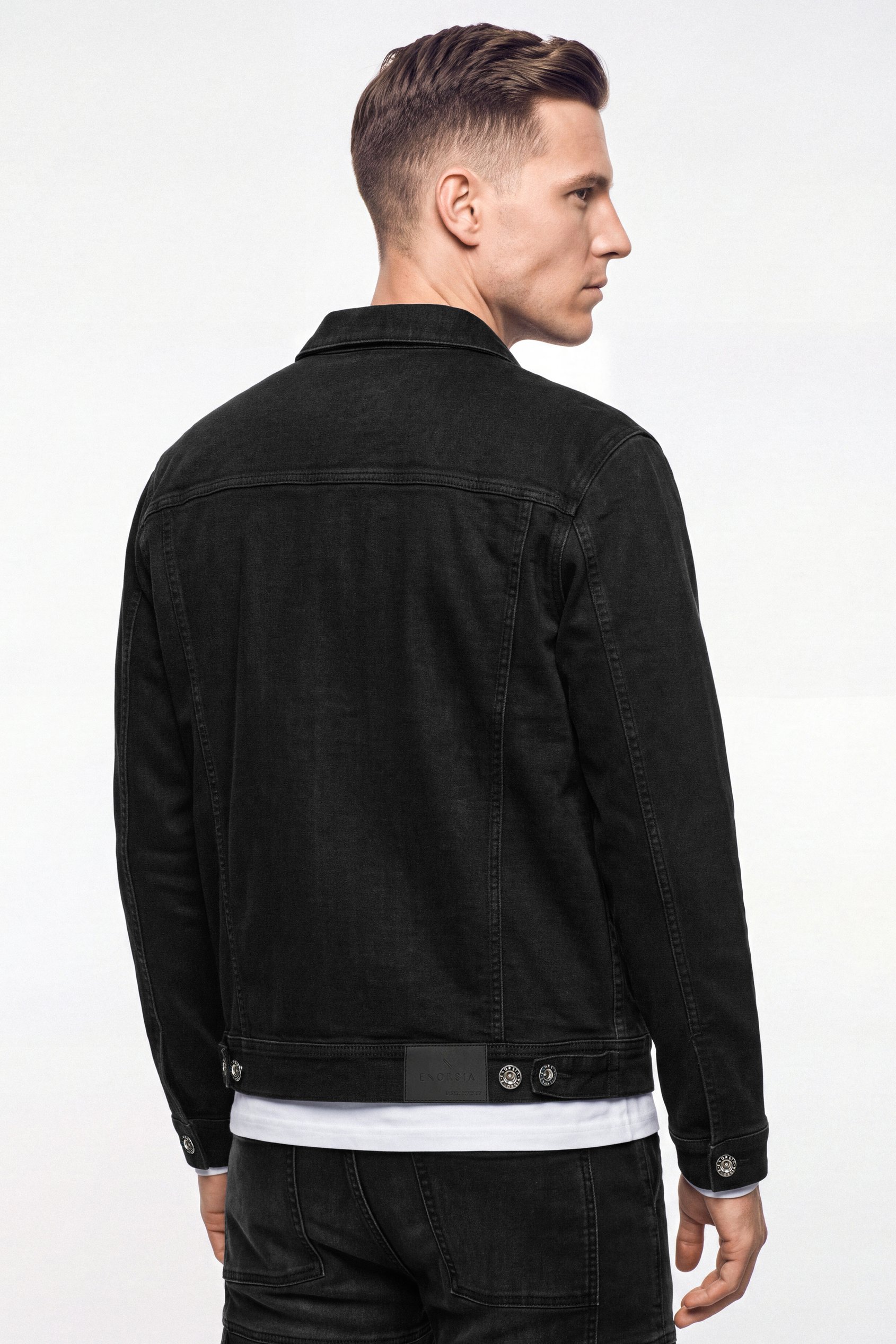Men's Regular Fit  Black Denim Jacket