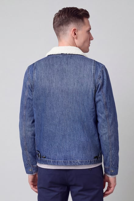 Men's Mid Blue Denim Trucker Jacket